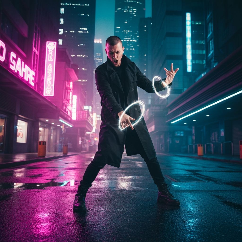 Artist creating music with BeatGloves